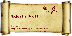 Mojszin Judit névjegykártya