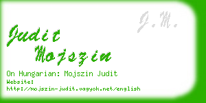 judit mojszin business card